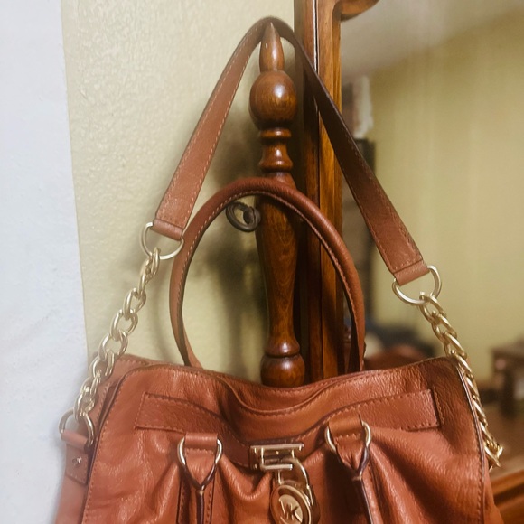 Michael Kors brown leather purse with beautiful hardware. - Picture 3 of 10